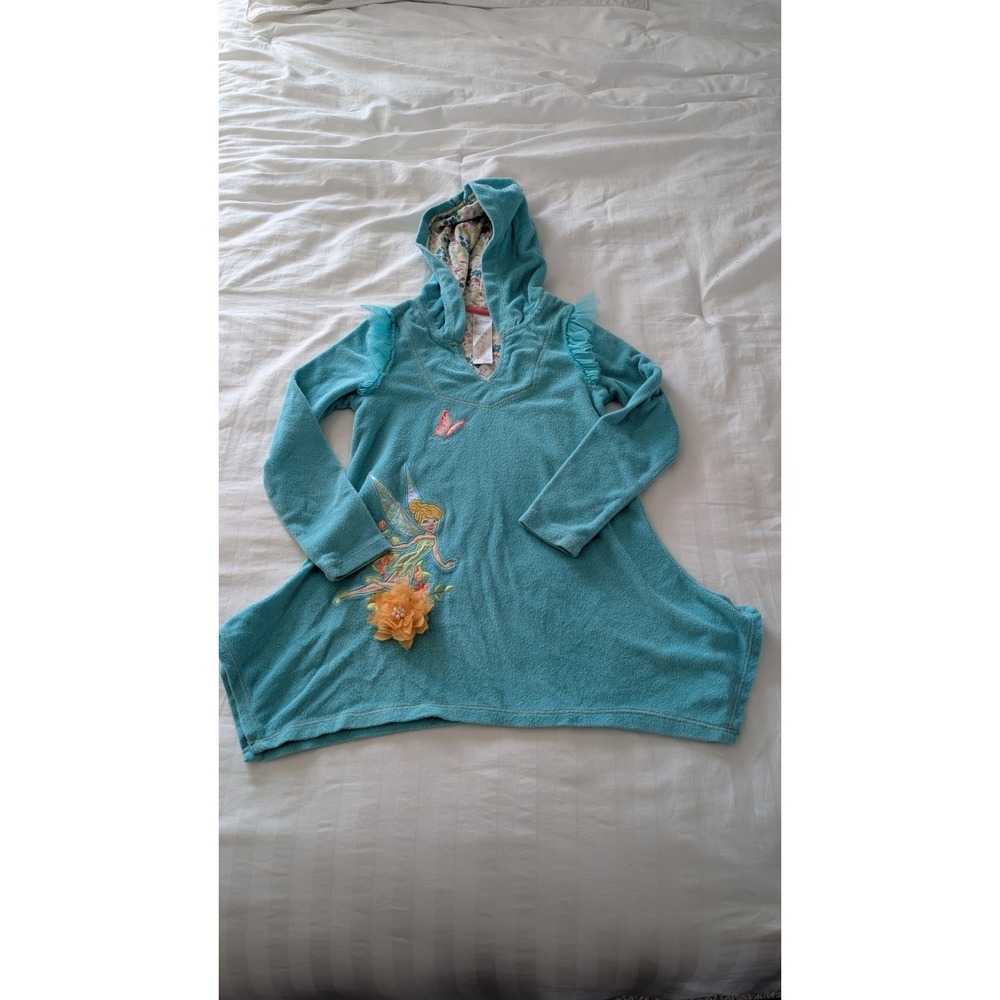 Tinkerbell Swim Bath Cover Up, Disney Store Little Girls, Green, Size 5/6